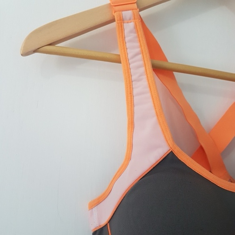 Victorias Secret Colorful Racerback Adjustable Strap Padded Sports Bra Sz 32B - Picture 2 of 7